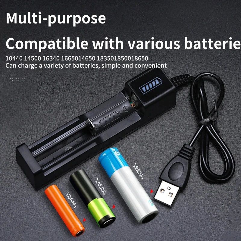 Cargador 18650 1/2/4 ranuras USB