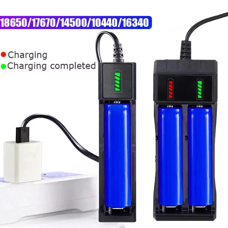 Cargador 18650 1/2/4 ranuras USB