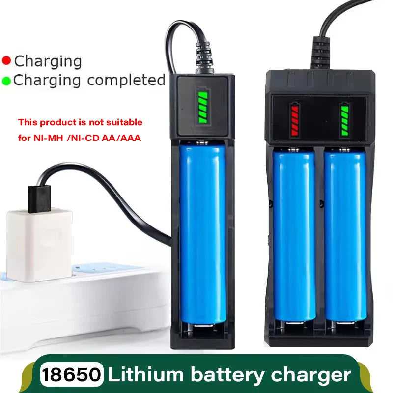 Cargador 18650 1/2/4 ranuras USB
