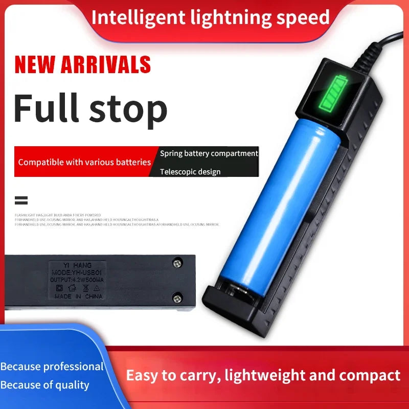 Cargador 18650 1/2/4 ranuras USB