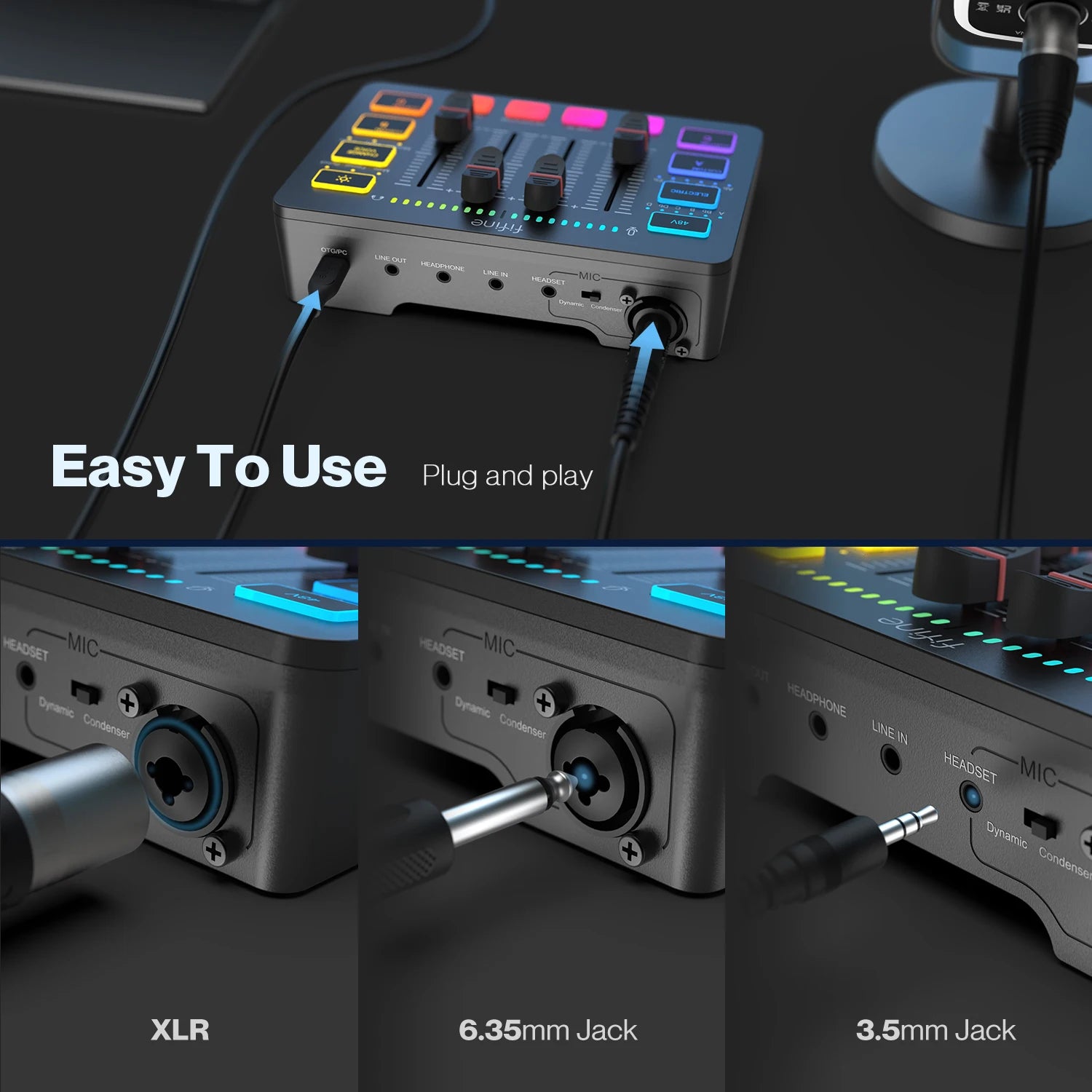 Mezclador USB FIFINE SC3